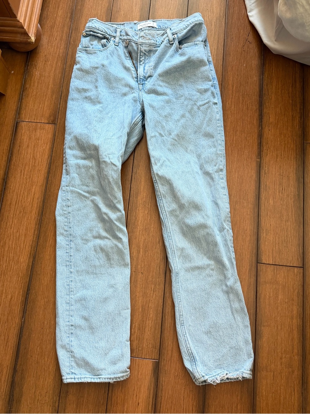 Light Blue Women's High-Rise Straight Jeans